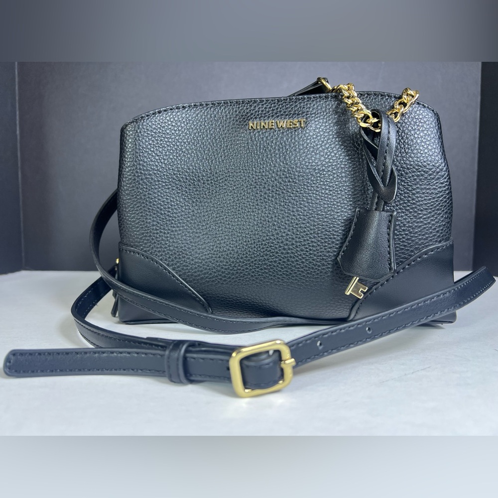 NWOT Nine West Brooklyn Jet Set Crossbody Bag in Black - Picture 4 of 16